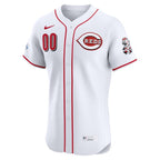 Cincinnati Reds Nike Home Elite Sponsor Patch Pick-A-Player Retired Roster Jersey - White