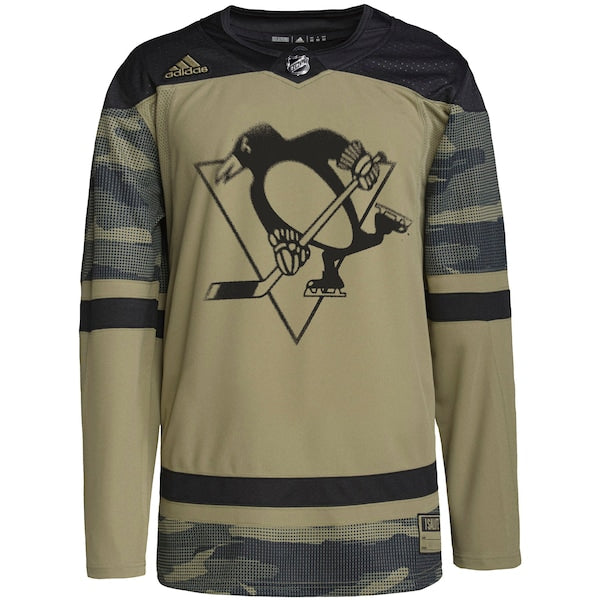 Pittsburgh Penguins adidas Military Appreciation Team Authentic Custom Practice Jersey - Camo