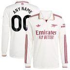 Arsenal adidas 2025/26 Third Authentic Long Sleeve Jersey - White/Blue/Red