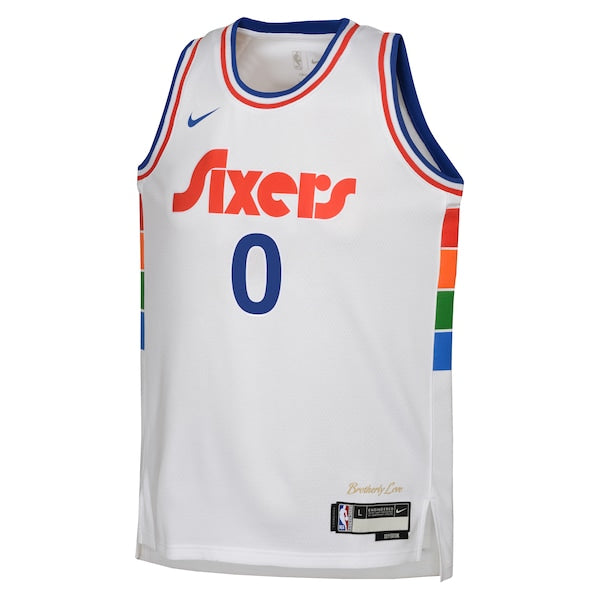 Tyrese Maxey Philadelphia 76ers Nike Youth 2024/25 Swingman Player Jersey - City Edition - White