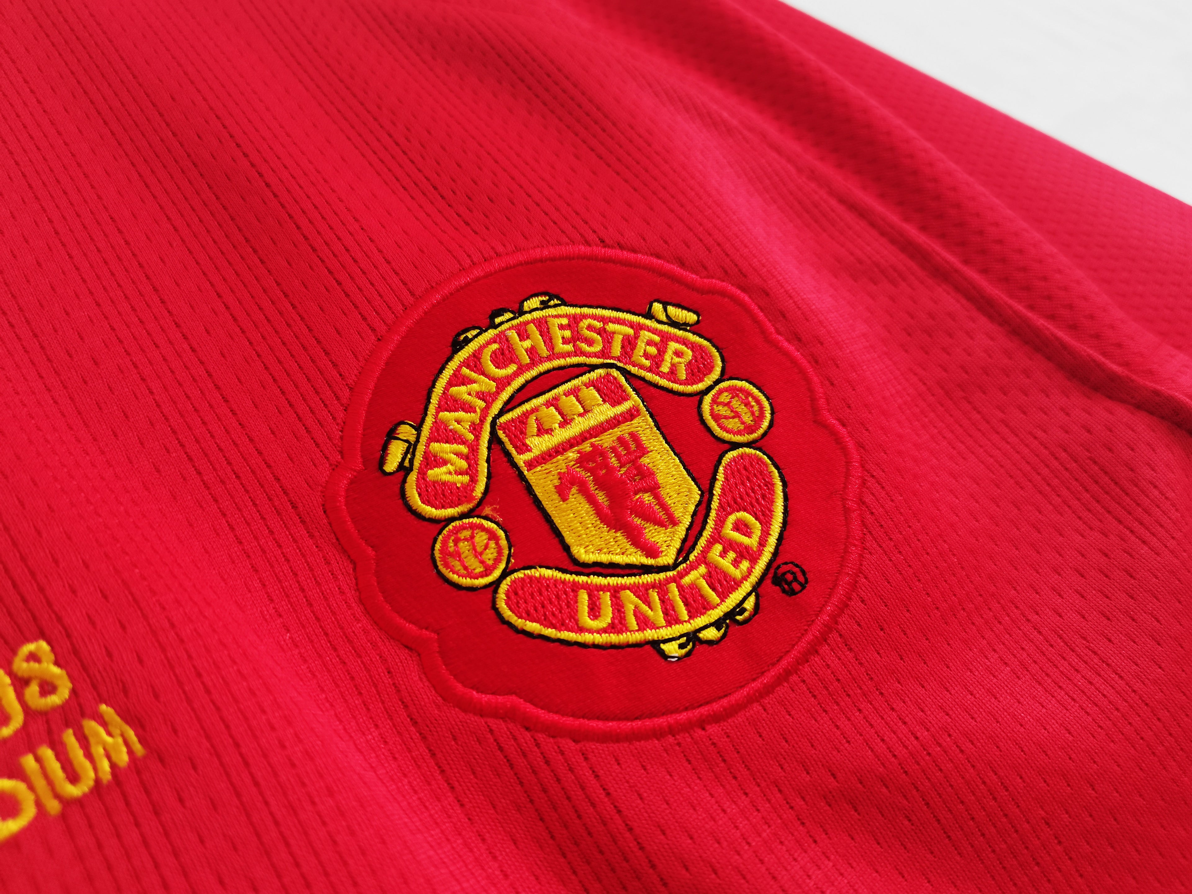 Manchester United Long Sleeve 2007-08 Home Champions Vintage Jersey