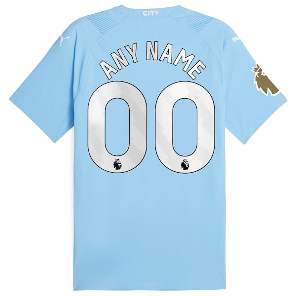 Manchester City Puma 2023/24 Authentic Custom Jersey - Sky Blue