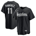 José Ramírez Cleveland Guardians Nike Lights Out Replica Player Jersey - Black