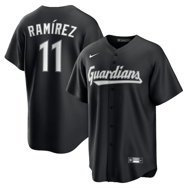 José Ramírez Cleveland Guardians Nike Lights Out Replica Player Jersey - Black