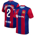 Joao Cancelo Barcelona Nike 2023/24 Home Stadium Replica Player Jersey - Royal/Aqua/White