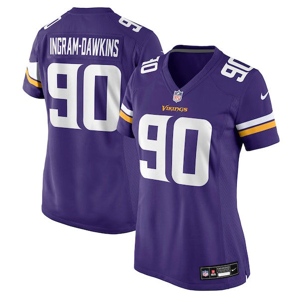 Tyrion Ingram-Dawkins Minnesota Vikings Nike Women's Team Game Jersey -  Purple