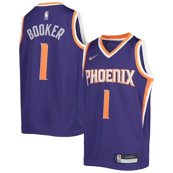 Devin Booker Phoenix Suns Nike Youth 2021/22 Diamond Swingman Jersey - Icon Edition - Purple