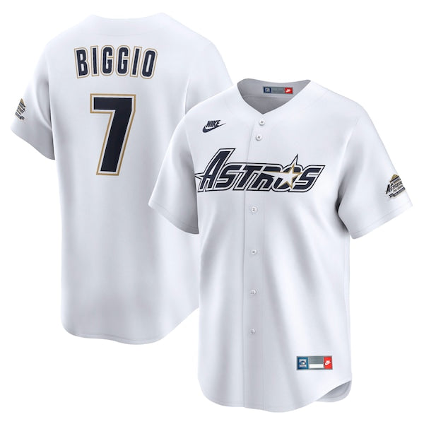 Craig Biggio Houston Astros Nike Throwback Cooperstown Collection Limited Jersey - White