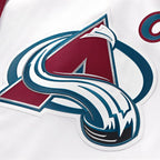 Nathan MacKinnon Colorado Avalanche  Away Premium Jersey - White/Navy/Burgundy