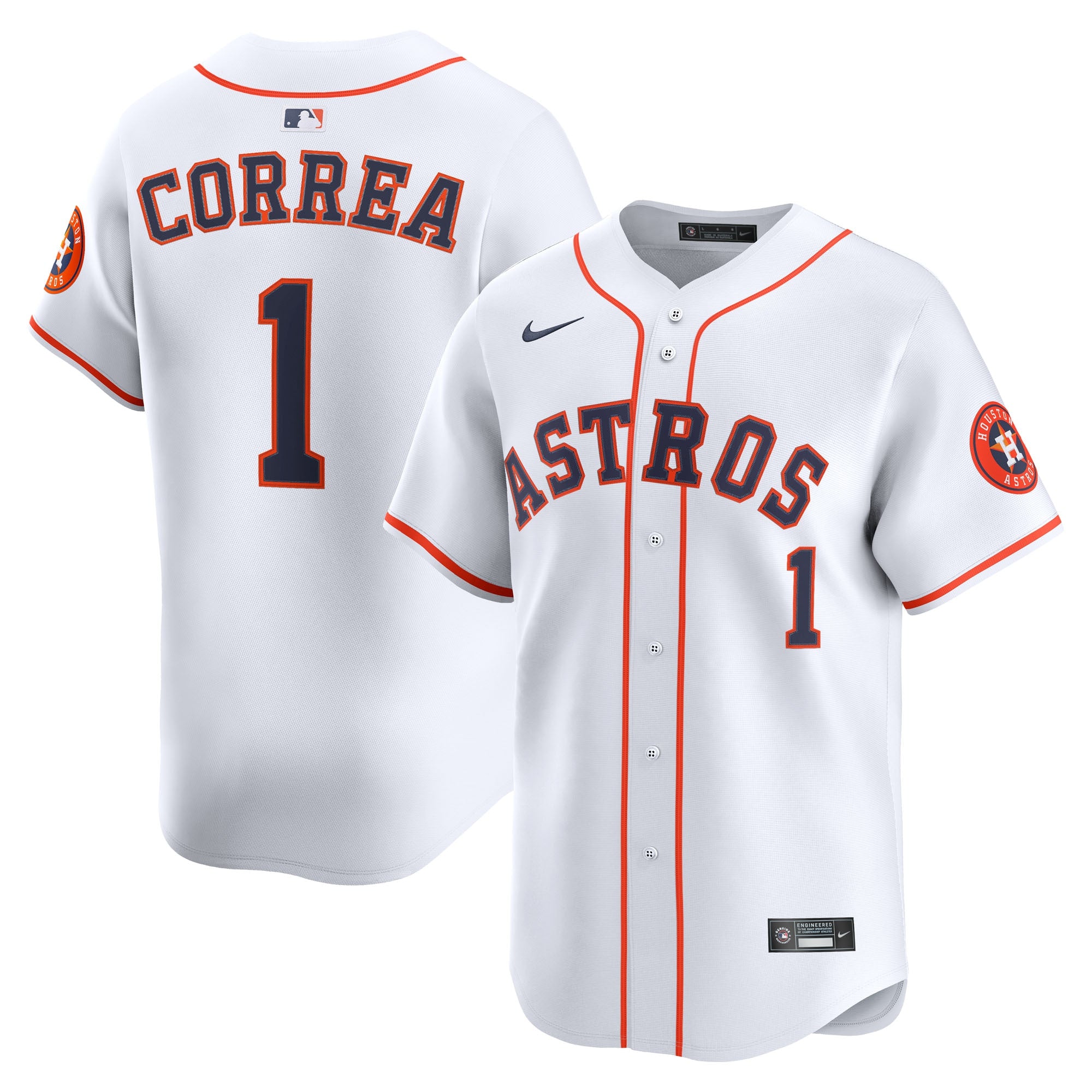 Carlos Correa Houston Astros Nike Alternate Limited Player Jersey - Orange/White