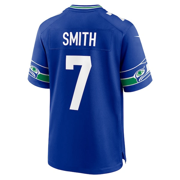 Geno Smith Seattle Seahawks Nike Throwback Player Game Jersey - Royal/Navy