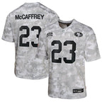 Christian McCaffrey San Francisco 49ers Nike Youth 2024 Salute to Service Game Jersey - Arctic Camo