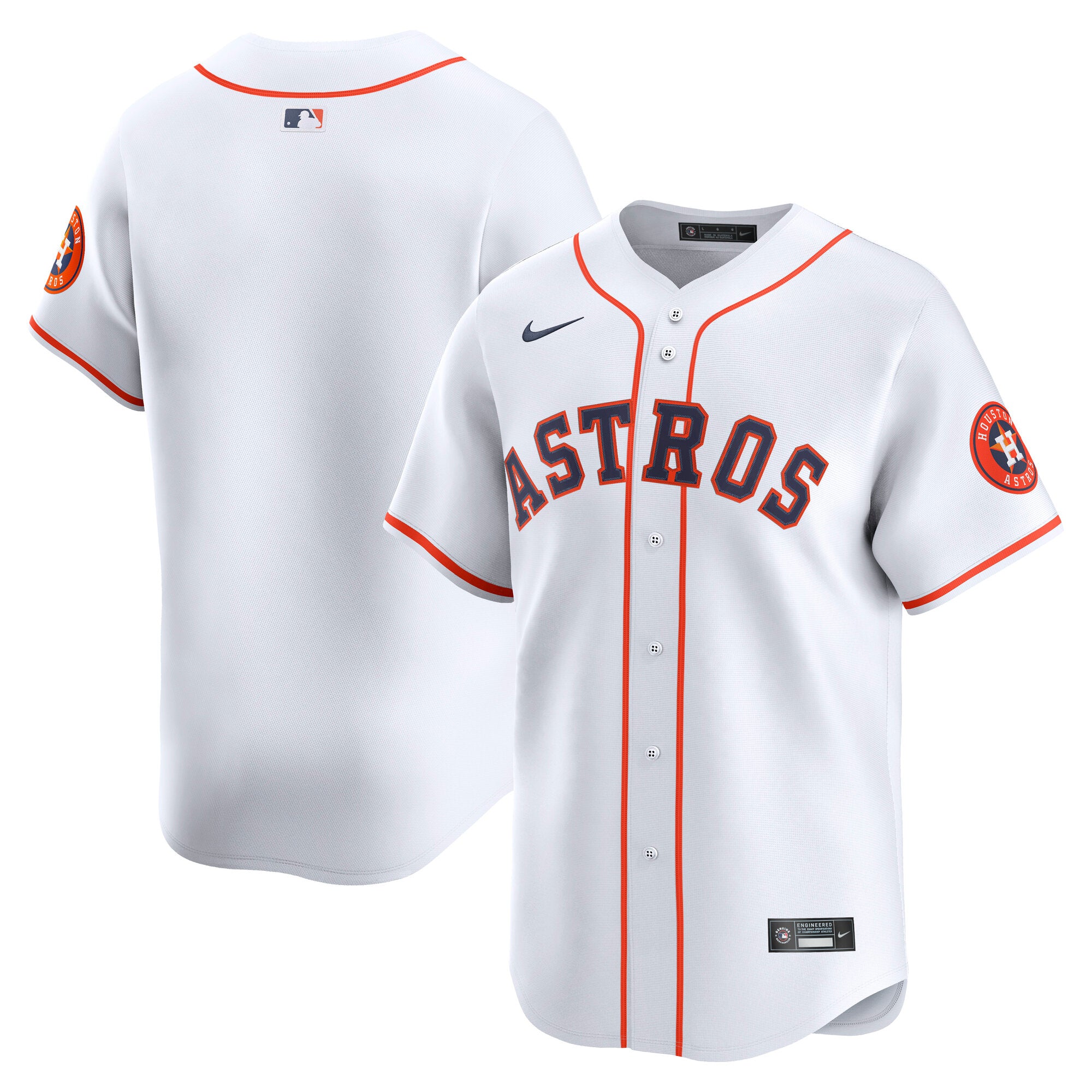 Houston Astros Nike Alternate Limited Jersey - Orange/White