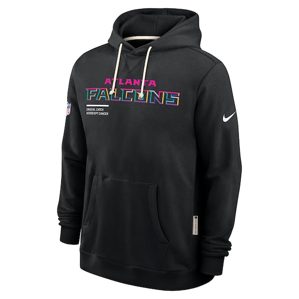 Atlanta Falcons Nike 2025 NFL Crucial Catch Sideline Standard Issue Dri-FIT Hoodie - Black
