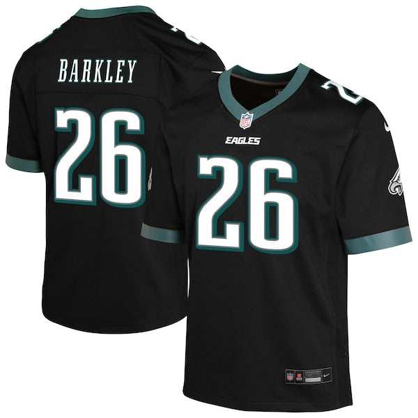 Saquon Barkley Philadelphia Eagles Nike Youth Alternate Game Jersey - Black/Kelly Green/Green/White