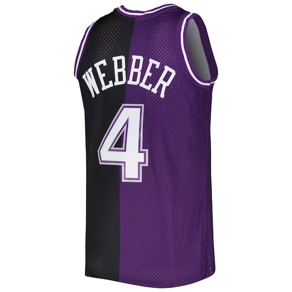 Chris Webber Sacramento Kings Hardwood Classics 2000/01 Split Swingman Jersey - Purple/Black