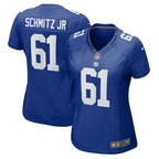 John Michael Schmitz Jr. New York Giants Nike Women's  Game Jersey -  Royal