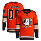 Anaheim Ducks adidas  Alternate  Primegreen Authentic Custom Jersey - Orange