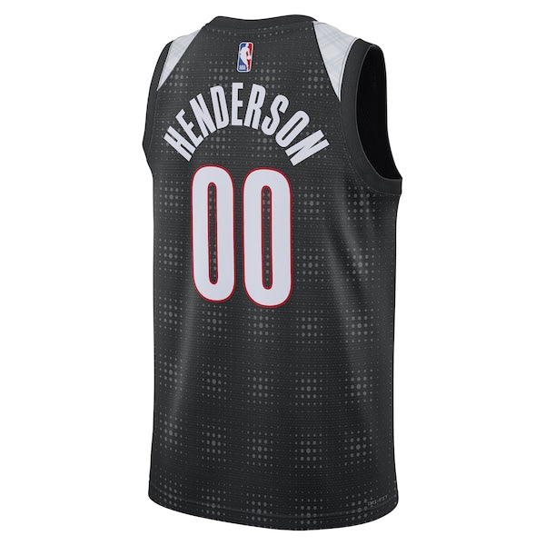 Scoot Henderson Portland Trail Blazers Nike Unisex 2024/25 Swingman Player Jersey - City Edition - Black