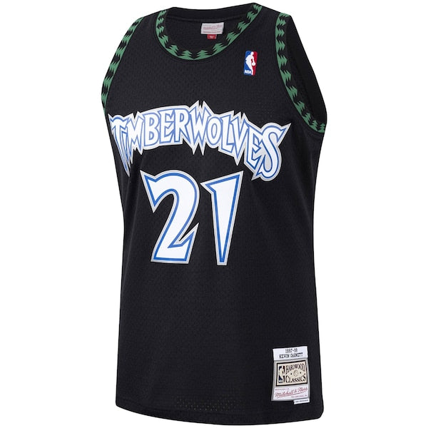 Kevin Garnett Minnesota Timberwolves Hardwood Classics Swingman Jersey - Black/White