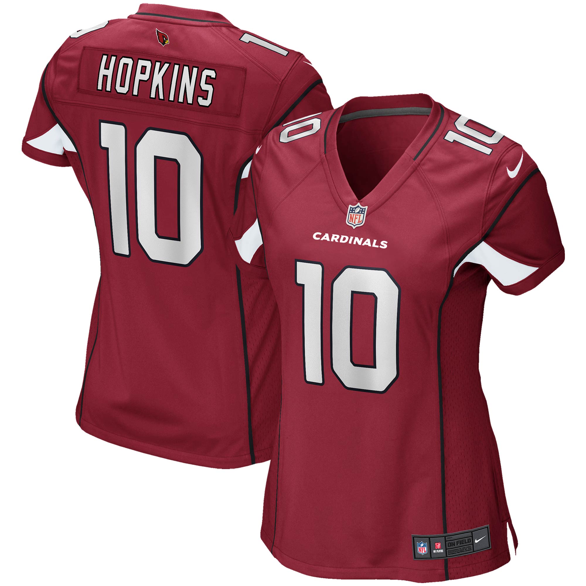 DeAndre Hopkins Arizona Cardinals Nike Women's Player Jersey - White/Black/Cardinal