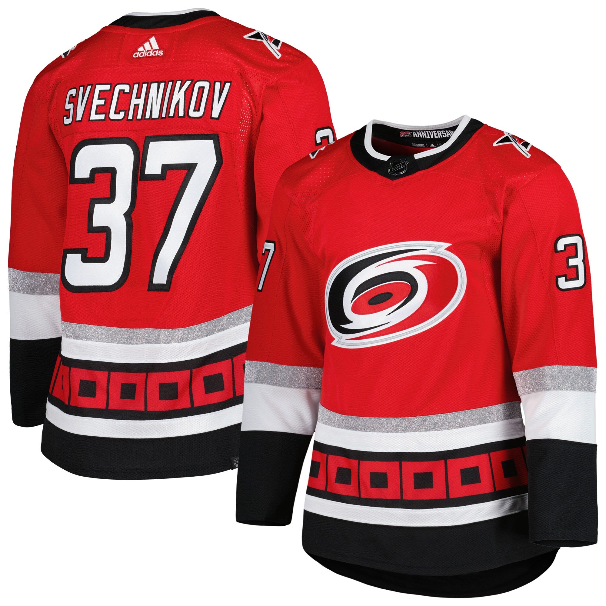 Andrei Svechnikov Carolina Hurricanes adidas Home Primegreen Authentic Player Jersey - Black/Red