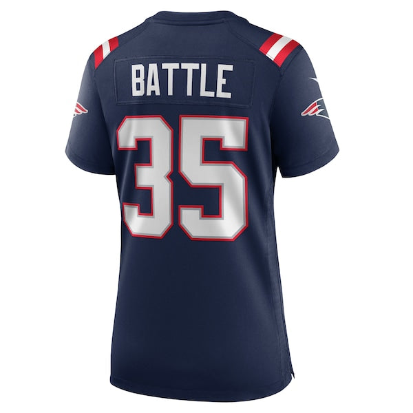 Miles Battle New England Patriots Nike Women's  Game Jersey -  Navy
