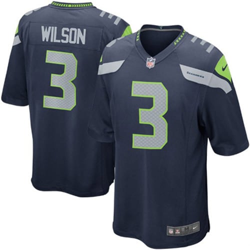 Russell Wilson Seattle Seahawks Nike Youth Game Jersey - White/Navy