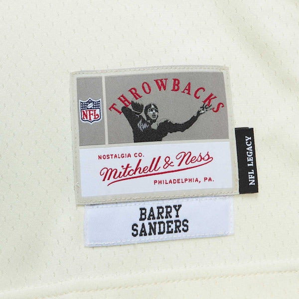 Barry Sanders Detroit Lions Chainstitch Legacy Jersey - Cream