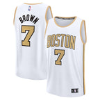 Jaylen Brown Boston Celtics  Youth 2025/26 City Edition Fast Break Jersey - White