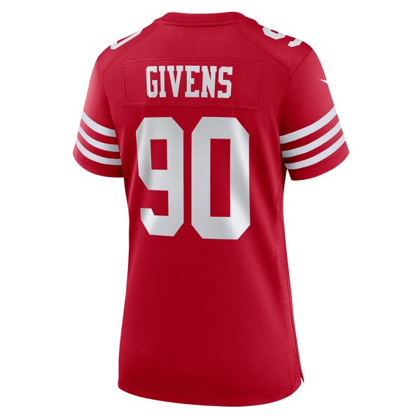 Kevin Givens San Francisco 49ers Nike Women's  Game Jersey -  Scarlet