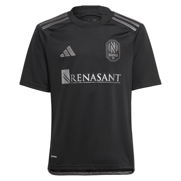 Nashville SC adidas Youth 2024 Man In Black Kit Replica Custom Jersey - Black
