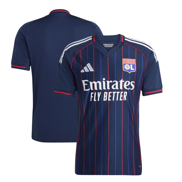 Olympique Lyonnais adidas 2025/26 Away Replica Jersey - Blue/White