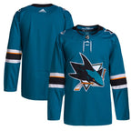 San Jose Sharks adidas 2021/22 Home Primegreen Authentic Jersey - Teal