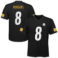 Aaron Rodgers Pittsburgh Steelers Outerstuff Youth Replica Player Jersey - Black