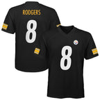 Aaron Rodgers Pittsburgh Steelers Outerstuff Youth Replica Player Jersey - Black