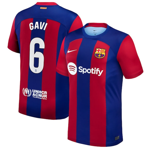 Gavi Barcelona Nike 2023/24 Home Stadium Replica Player Jersey - Royal/Aqua/White