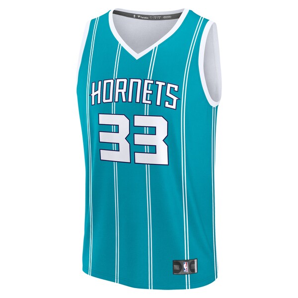 Liam McNeeley Charlotte Hornets  Fast Break Replica Jersey - Teal - Icon Edition
