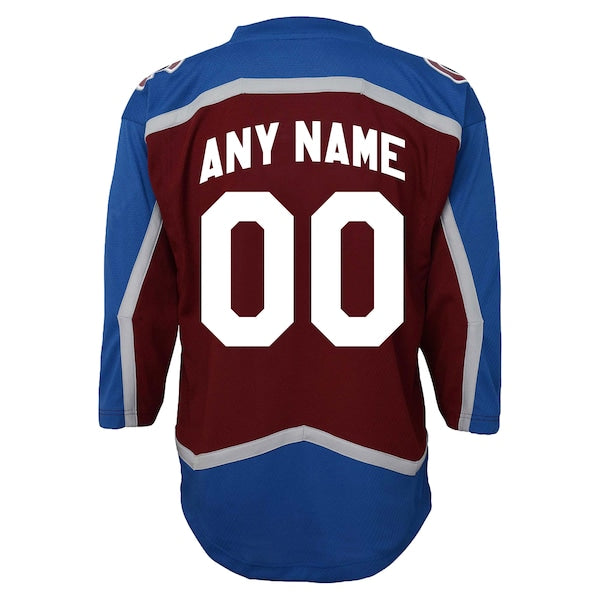 Colorado Avalanche Preschool Home Replica Custom Jersey - Maroon