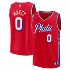 Tyrese Maxey Philadelphia 76ers  Youth Fast Break Player Jersey - Statement Edition - Red