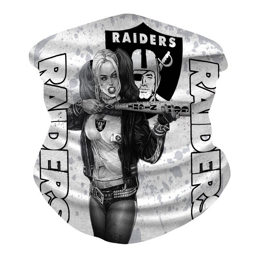 OAKLAND RAIDERS & HARLEY QUINN FACE MASK BANDANAS