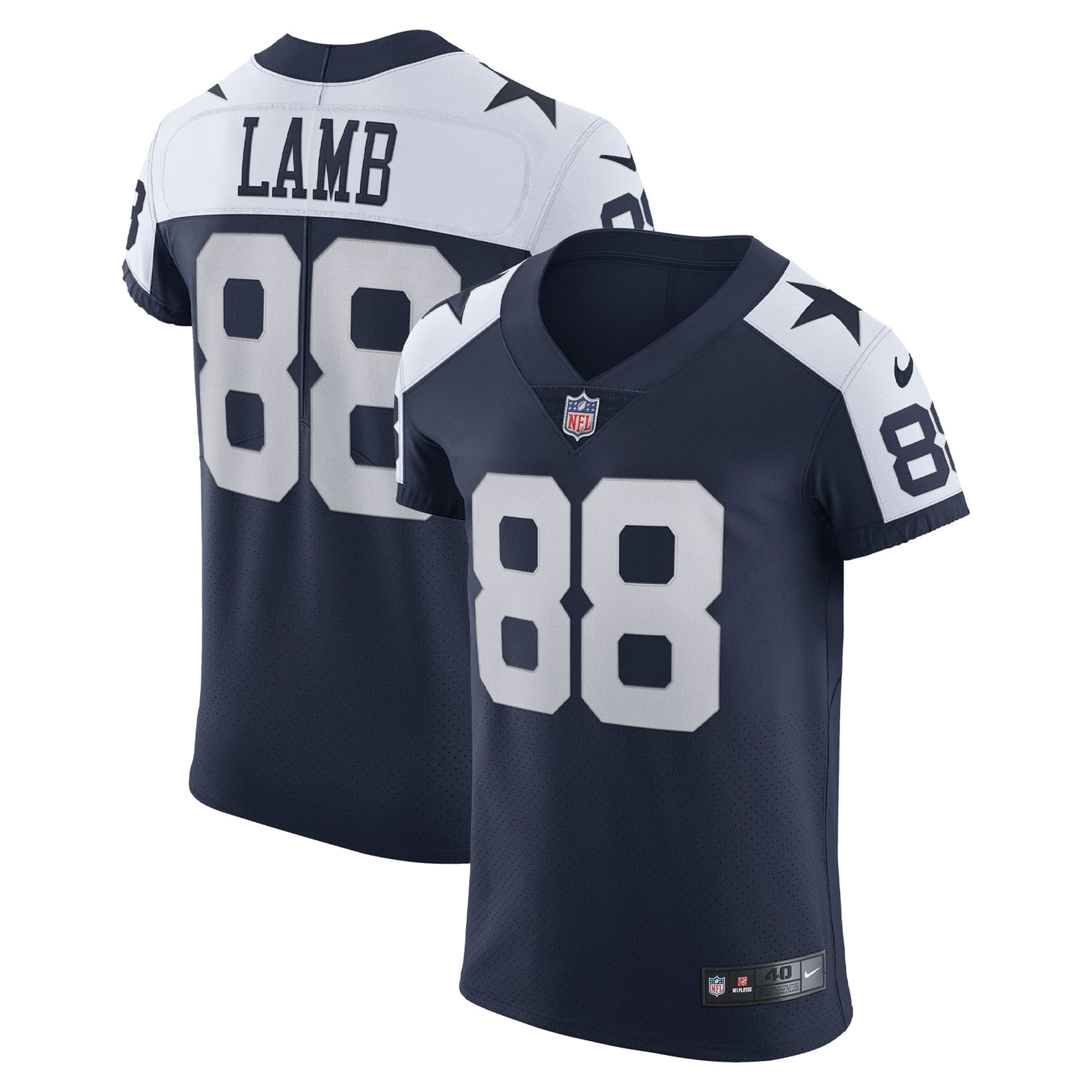 CeeDee Lamb Dallas Cowboys Nike Vapor Elite Jersey - White/Navy