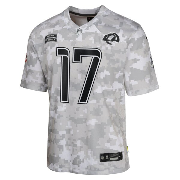 Puka Nacua Los Angeles Rams Nike Youth 2024 Salute to Service Game Jersey - Arctic Camo