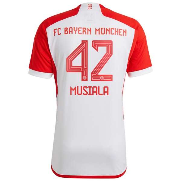 Jamal Musiala Bayern Munich adidas 2023/24 Home Replica Jersey - White/Green