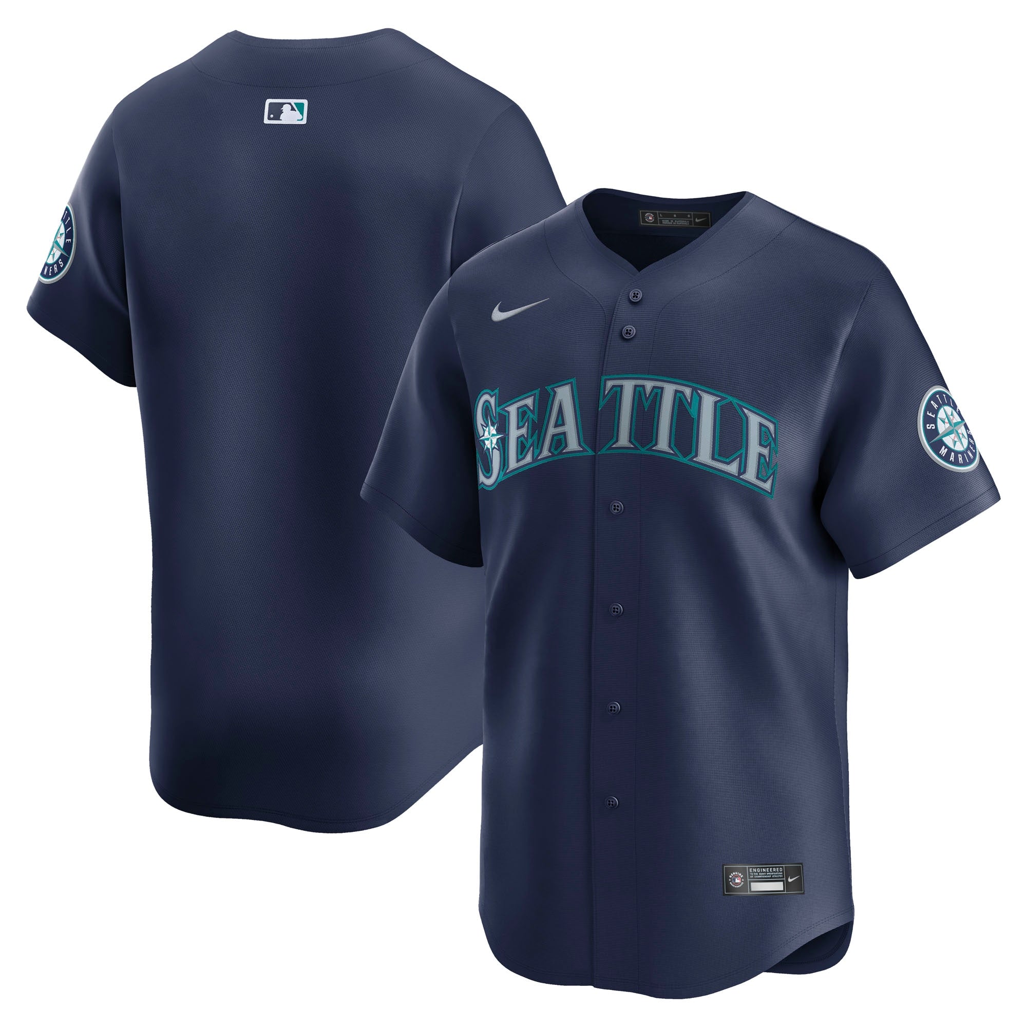 Seattle Mariners Nike Alternate Limited Jersey - Aqua/Navy
