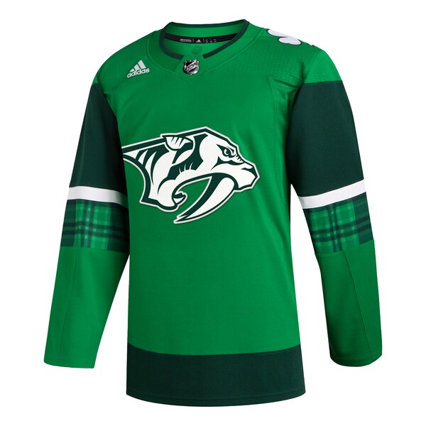 Nashville Predators adidas 2023 St. Patrick's Day Primegreen Authentic Jersey - Kelly Green