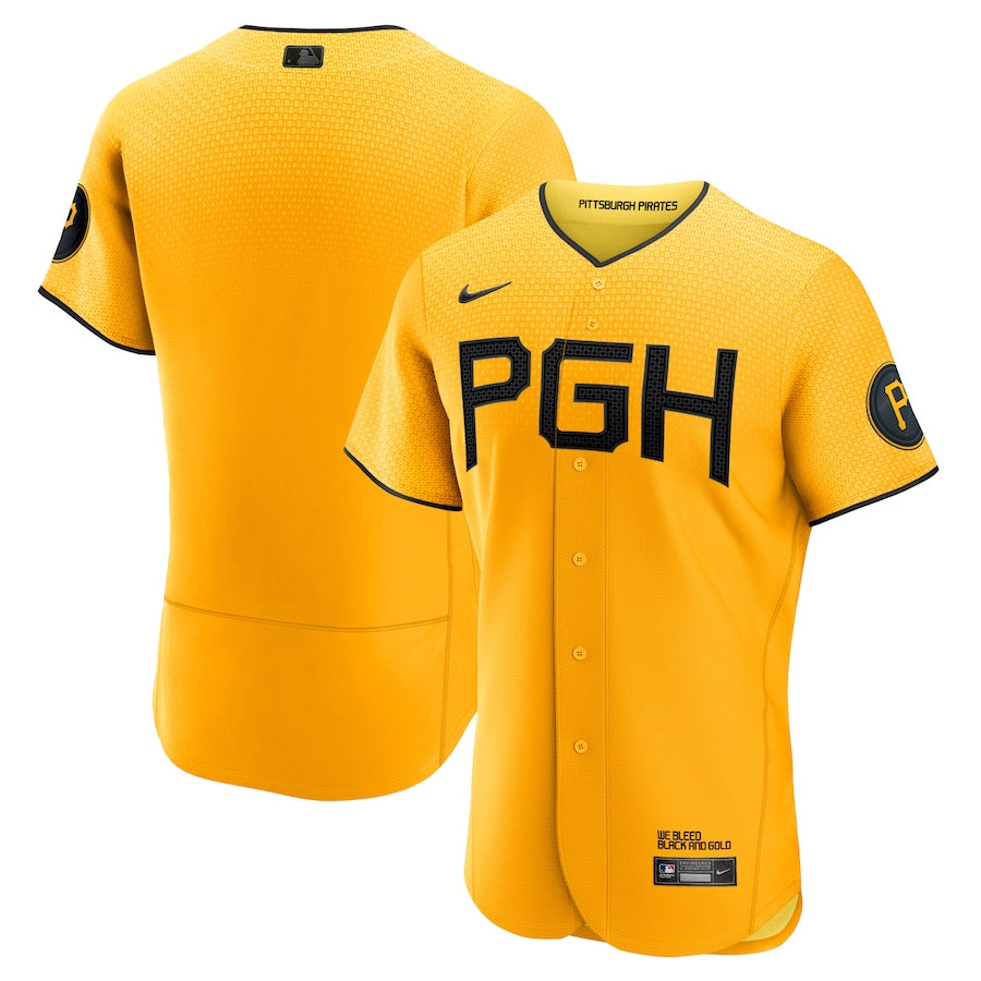 Pittsburgh Pirates Nike 2023 City Connect Authentic Jersey - Gold