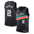 San Antonio Spurs Nike 2025/26 City Edition Swingman Jersey - Black - Dylan Harper - Unisex