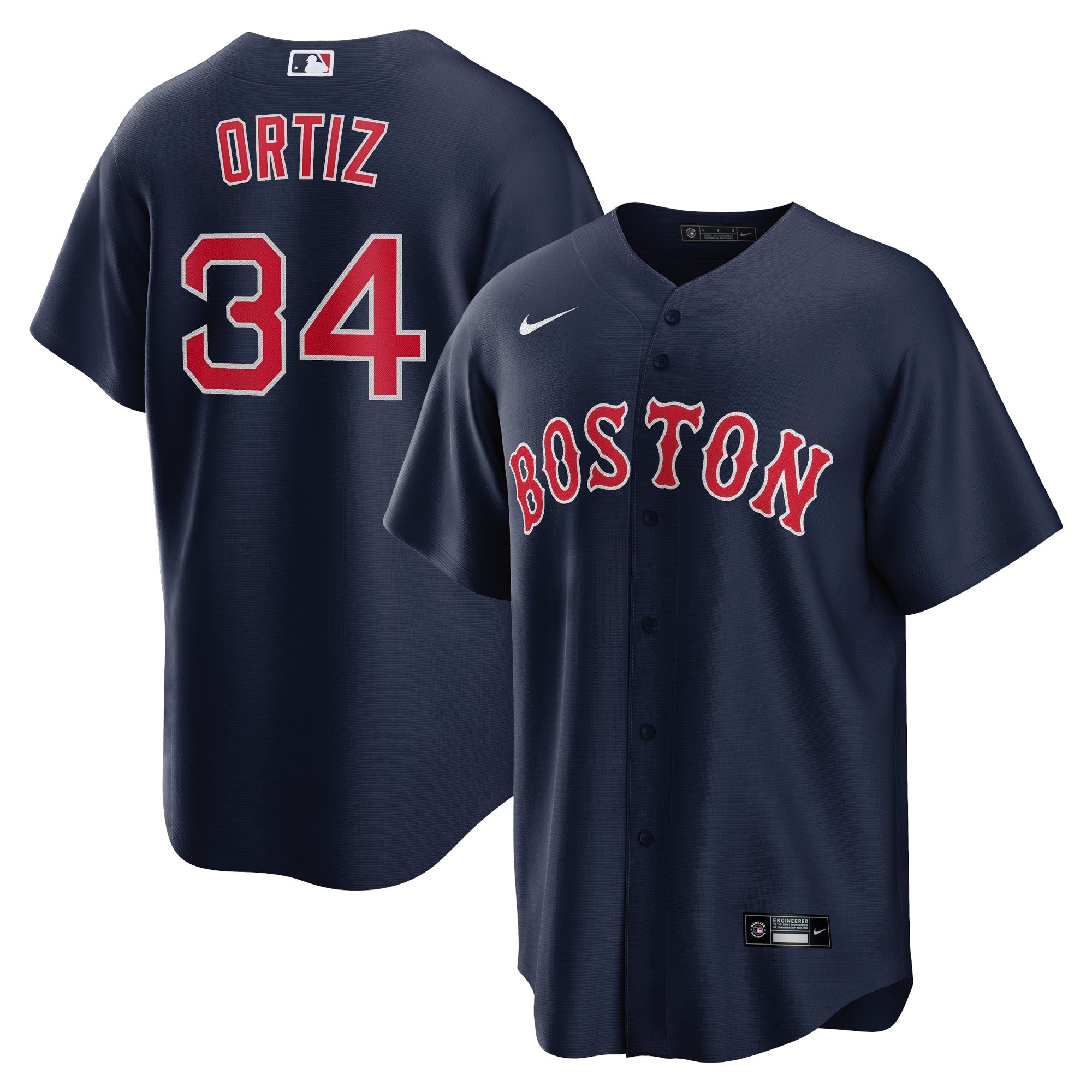 David Ortiz Boston Red Sox Nike Road Replica Player Jersey - Gray/Navy/Red/White