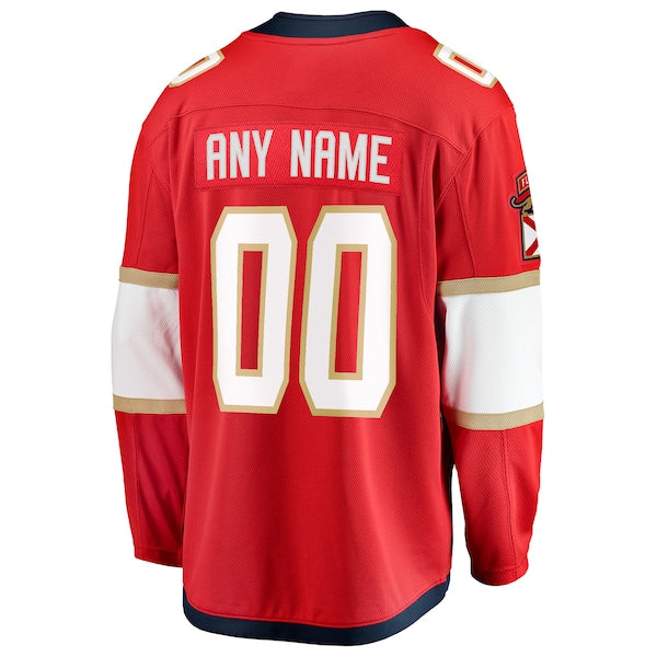 Florida Panthers  2025 Stanley Cup Final Home Breakaway Custom Jersey - Red